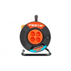 Kabel prodlužovací na bubnu FESTA 25m 4zásuvka  3x1.5mm IP20 MAX 3680W