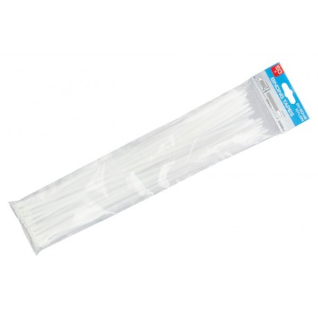 Pásky vázací 400x4.8mm 50ks bílá