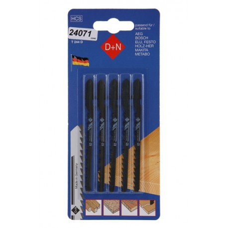 Plátky do přímočaré pily HCS 75/1.3mm 5ks 32440