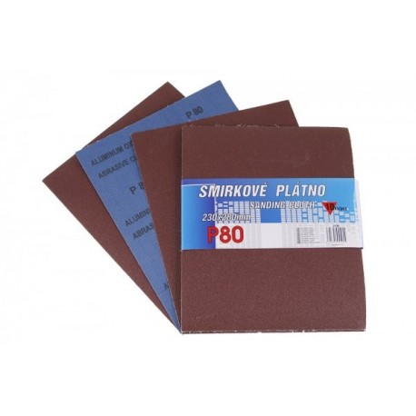 Plátno smirkové 230x280mm P80 10ks