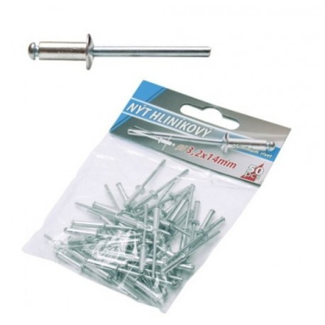 Nýty ALU 3.2x8mm 50ks