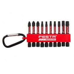 Sada torzních bitů FESTA INDUSTRY PH-PZ-TORX S2 1/4" 50mm 10ks